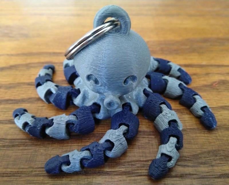 Cute Mini Octopus Keychain (Remix)