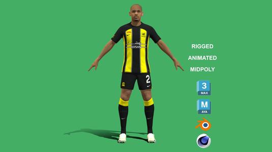 3D Rigged Fabinho Al-Ittihad 2024