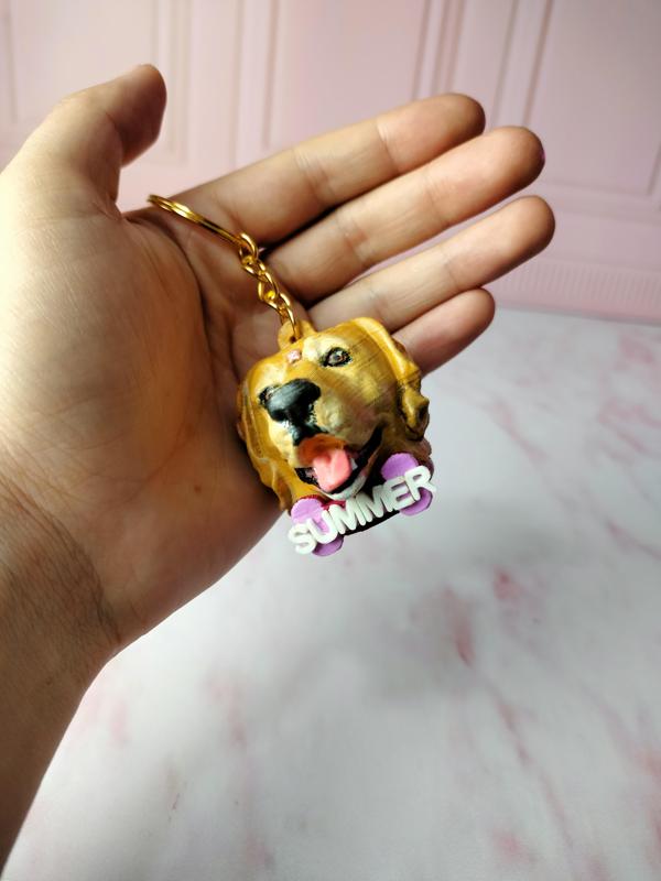 GOLDEN RETRIEVER DOG KEYCHAIN