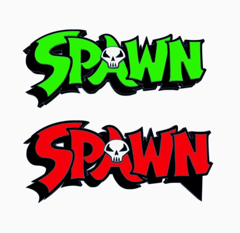 2x SPAWN COMIC Logo Display by MANIACMANCAVE3D