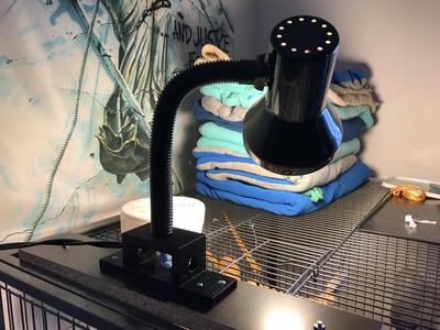 Light bracket for degu cage