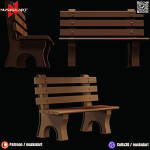 Miniature Bench-Miniature 3D Printing Stl