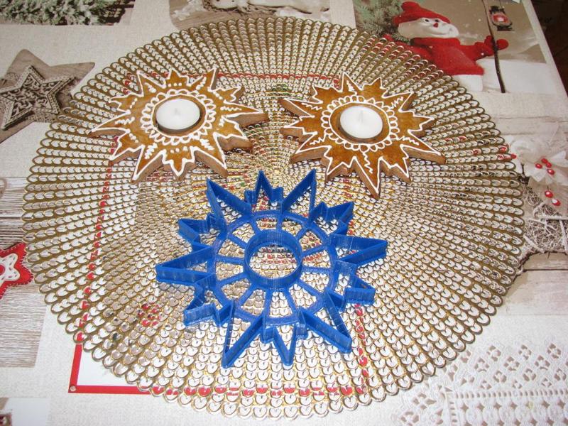 Christmas gingerbread candlestick cutter