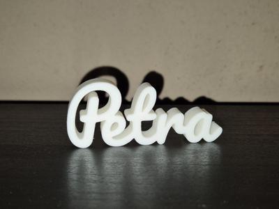 Petra Name Sign Display Decor