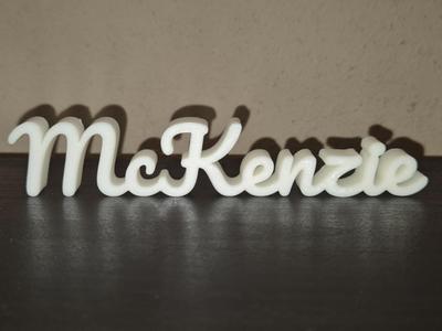 McKenzie Name Sign Display Decor