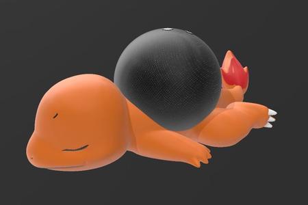 Suporte Alexa Echo Dot 4a e 5a Geração Sleeping Charmander Pokemon
