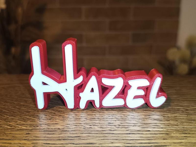 Disney Name Sign Hazel Kid Room Wall Decor Tag 