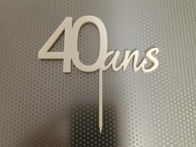 40th Birthday Cake Topper