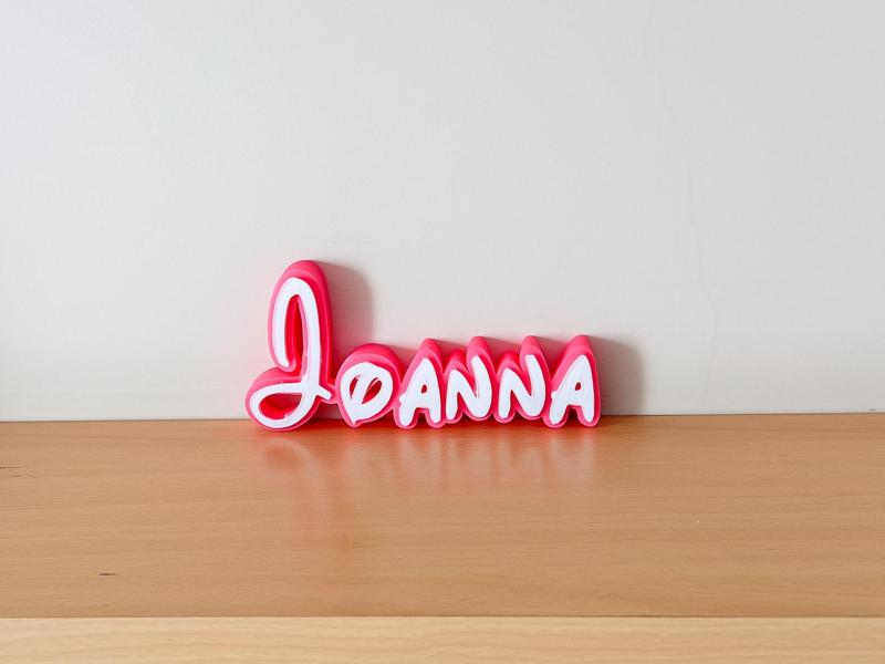 Joanna Disney Name Sign Decorated Room child Birth
