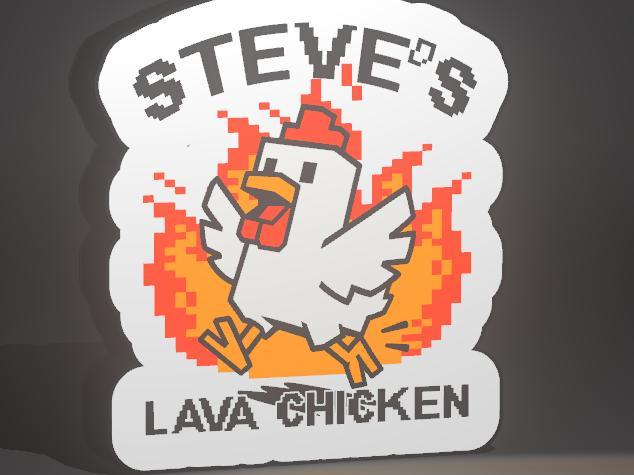 minecraft Steves lava chicken box light