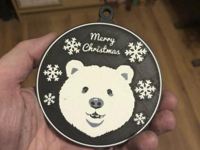 Christmas decoration with teddy bear