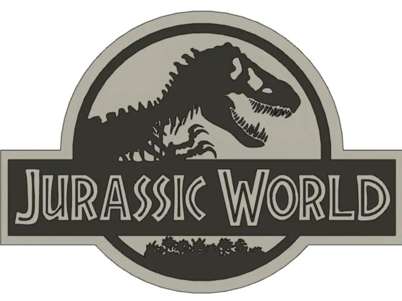 Jurassic World Logo – 3D Wall Art
