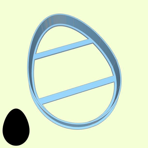 Easter (pascha) cookie cutters - egg (blank) (style 8)
