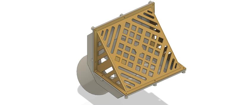 Rainwater roof Parapet Drain w Grade L Grating 100 mm trap 3d-print
