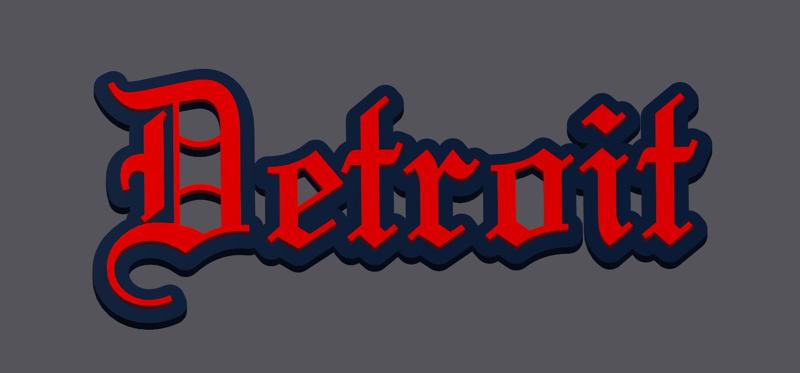 Detroit - Custom Name Plate