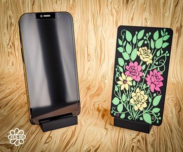 Floral Phone Stand - 3D Printable Design
