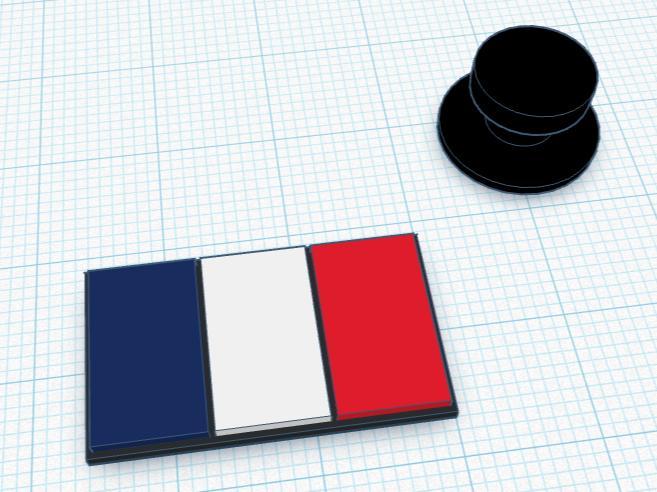 France Flag Croc Charm