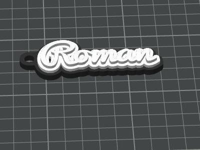 Keychain Roman BlackWhite