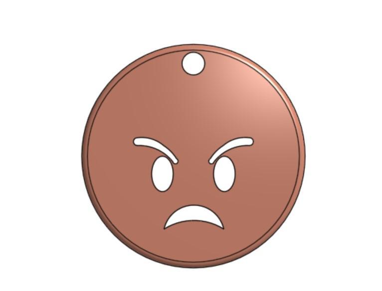 Angry Emoji Keychain