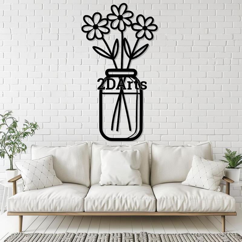 Flowers in Jar 2D Wall Art/Window Art