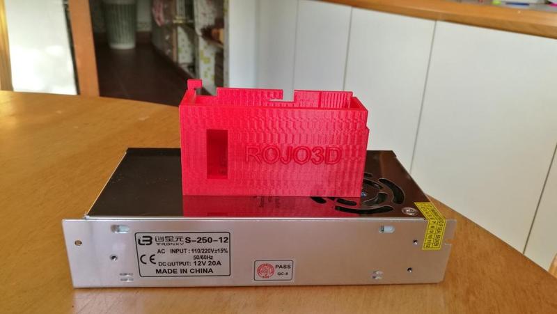 Tronxy S-250-12 Power Supply Cover. Rojo3D All Metal Printer