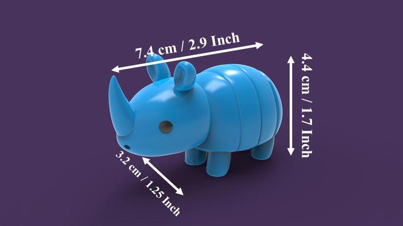 Rhino Toy Figure 3D Printable Model