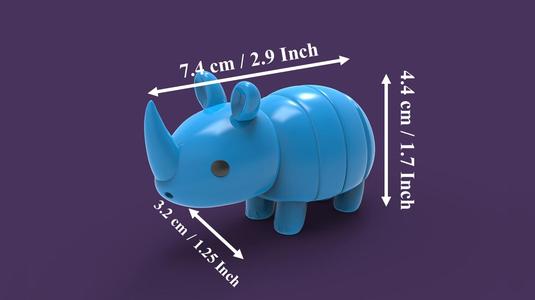Rhino Toy Figure 3D Printable Model