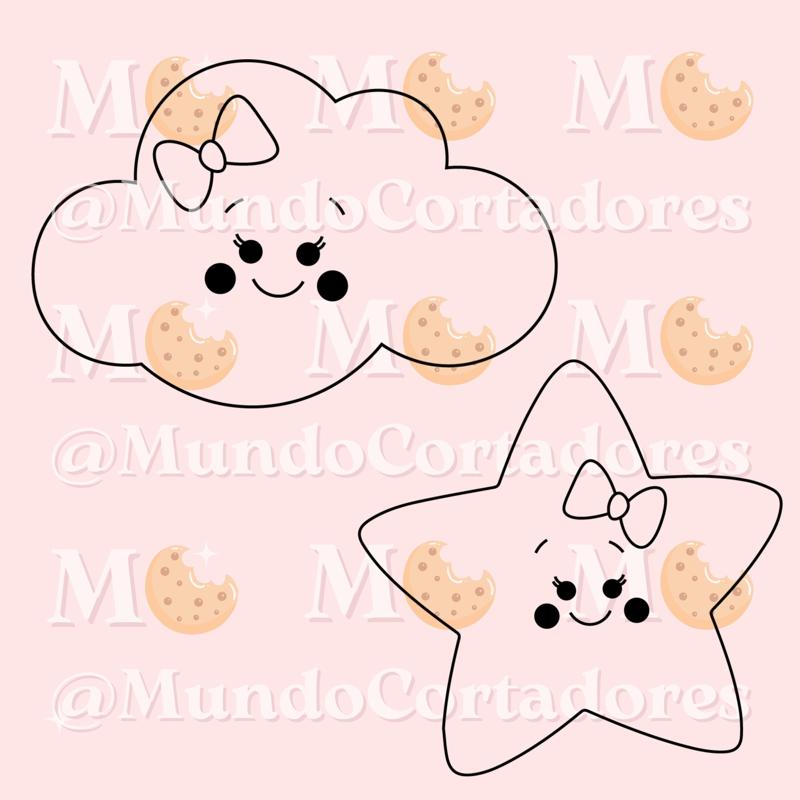 KAWAII CLOUD CUTTER AND STAMP - STAR KAWAII