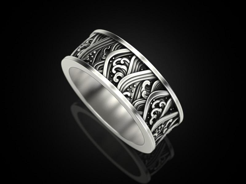 Japan waves ring
