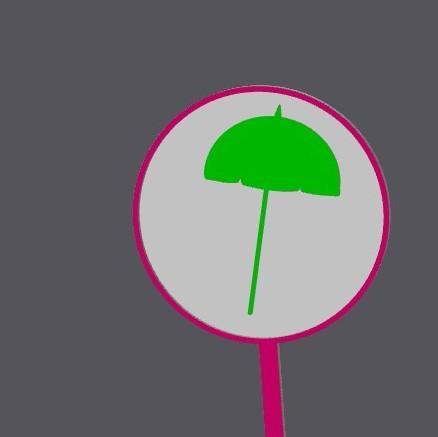 Cupcake Topper - umbrella 16