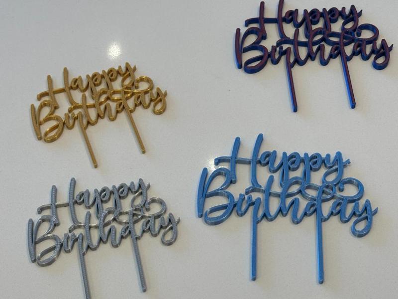 Happy Birthday Cake/Cupcake Topper