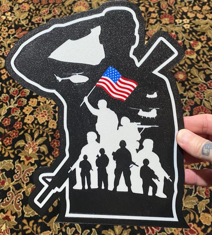 Soldier Salute Light Box