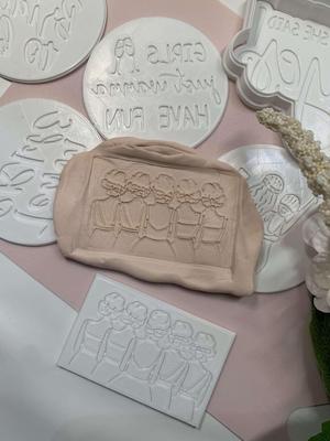 Girls cookie cutter stamp