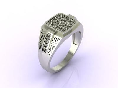Gents Ring - Mens Ring STL READY FILES  Jewelry Rings For Men