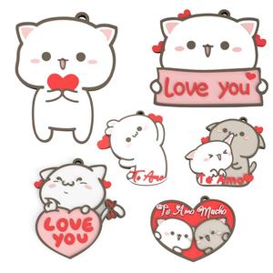 I love you Kawai Cat keychain -pack 6