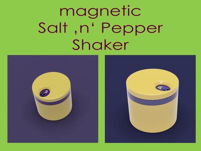 magnetic Salt 'n' Pepper - Salt shaker Pepper shaker Spice shaker