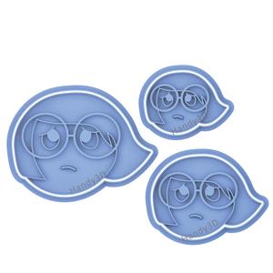 Sadnes INSIDE OUT FACE COOKIE CUTTER pack three sizes