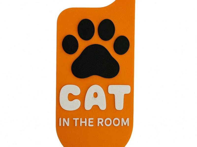 Cat door hanger sign