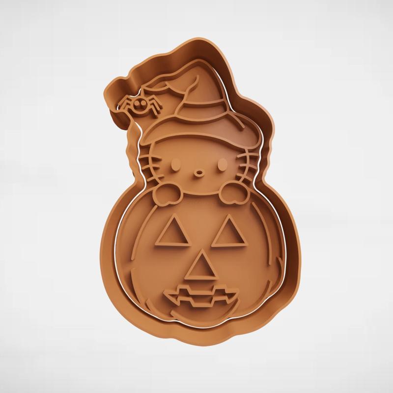 Hello kitty halloween on pumpkin