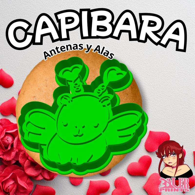 Valentine's Day Capybara winged antennae