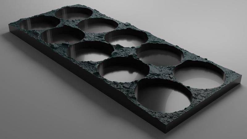 25mm movement tray tabletop stoney forest design
