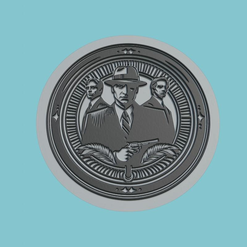 The Sting Movie Medallion  The Sting 3d  Model Stl Obj