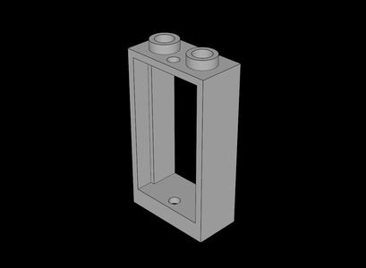 Lego Compatible (60593.dat) Window  1 x  2 x  3 without Sill