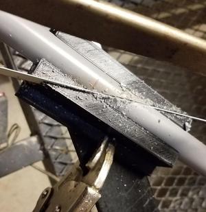 Half Inch PVC steep angle miter for stakes