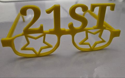 21st birthday glasses. fast print