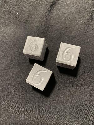 Satanic Dice with 6 sides D6