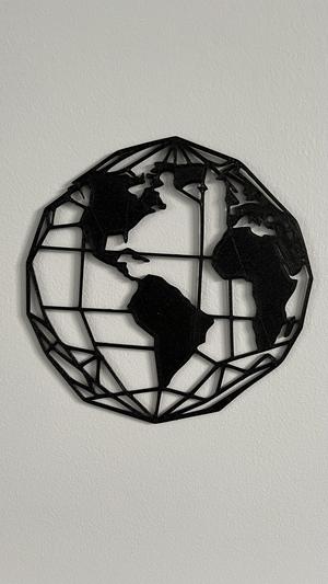 Earth Polygon Wall Art