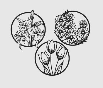 Flowers in circe - wall art