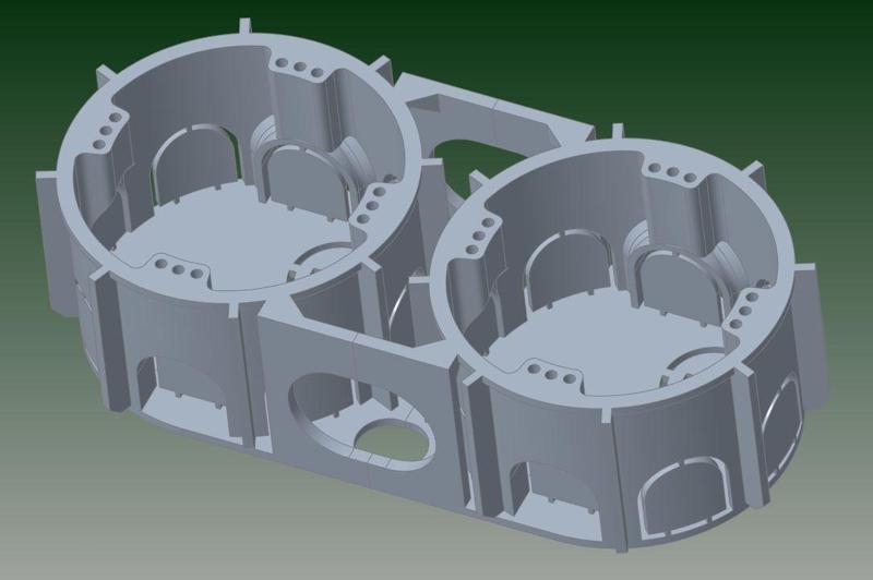 Concealed installation double box