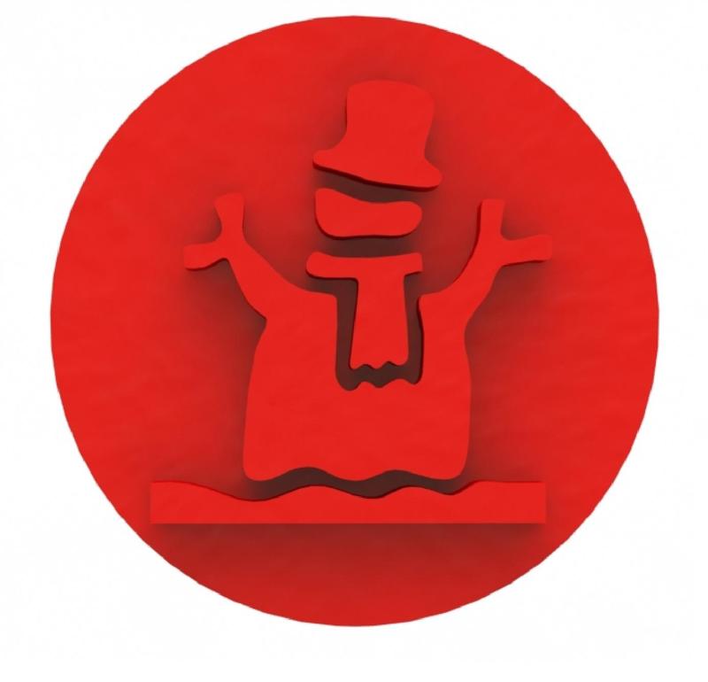 Snowman Christmas cookie embosser